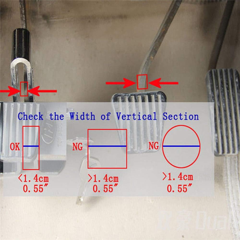 Anti-Theft Stainless Steel Clutch Lock Car Brake Pedal Accelerator Lock 8 Holes Device Premium Heavy Quality + 3 Keys