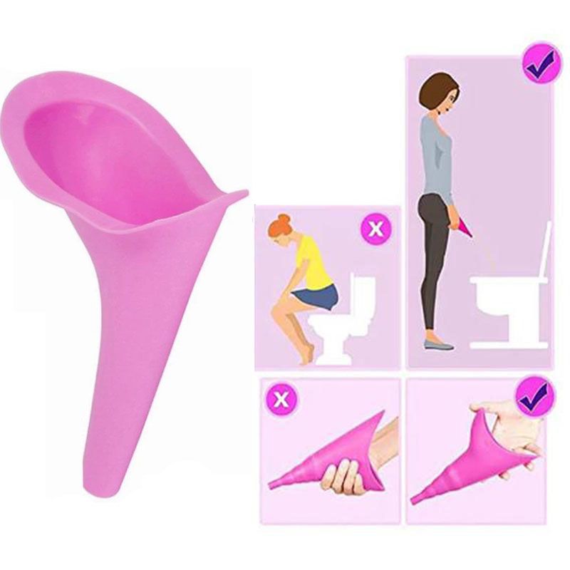 Susu Pee Cup (Avoid UTI Infections in Public Washrooms) Women Girl Urinal Outdoor Travel  Camping Female Soft Silicone Urination Device Stand Up & Pee Lady Mobile Toilet