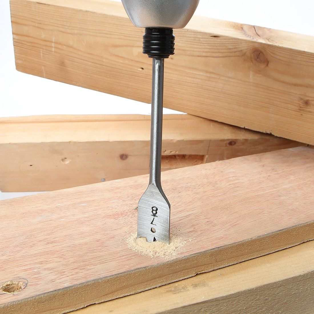 6pcs/Lot Wood Flat Drill Bits Set Heavy Duty Spade Paddle Boring Drilling Bit Metric 10mm 12mm 16mm 18mm 20mm 25mm Heat Treated High-Carbon Steel Industrial Cutting
