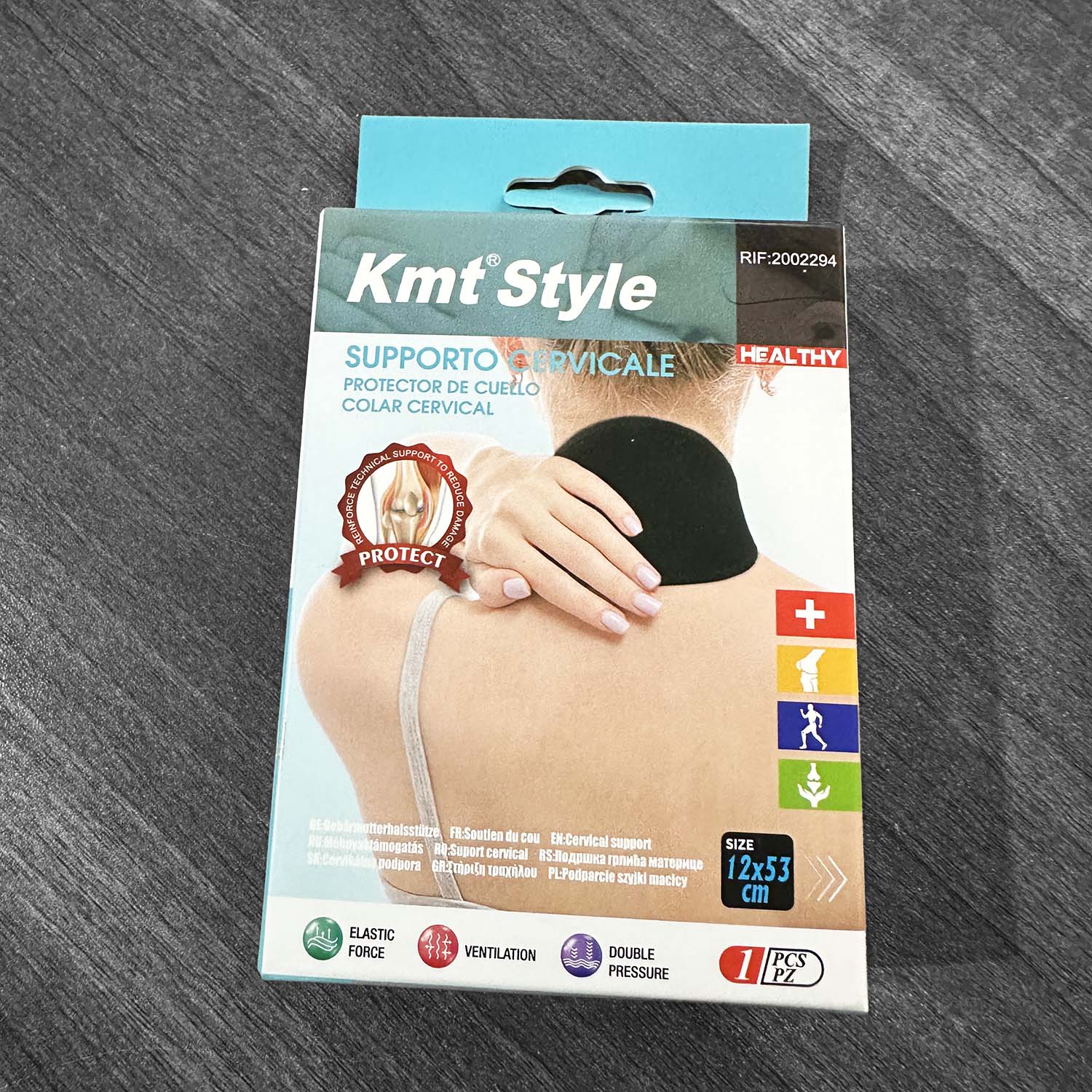 12x53cm Physiotherapy Adjustable Neck Support Brace Soft Compression Protector Wrap Cervical Collar Breathable Physical Therapy Pain Pressure Relief Sleeping Device for Chronic Neck Stiffness