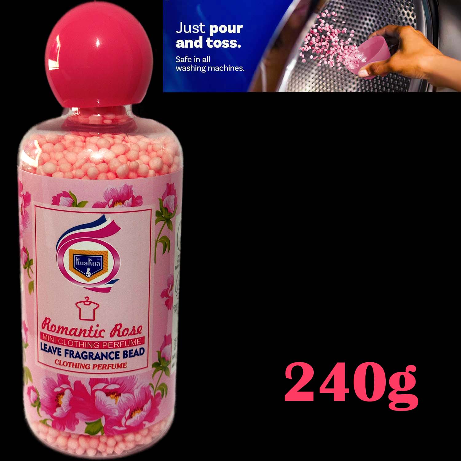 Romantic Rose - Washing Machine Laundry Fragrance Beads Perfume Leave Pods Booster Scent Softener Clothing Clean Detergent Use Care Wearing Diffuser Clothes