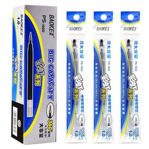 12pcs Blue 1.0MM Nib Gel Ink Refills Ballpoint Replacement for Replaceable Refillable Pen Office PS-1920 School Supplies Stationery Refill