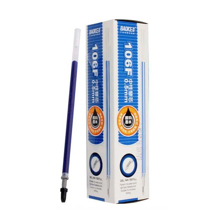 20pcs Blue 0.5MM Nib Gel Ink Refills Ballpoint Replacement for Replaceable Refillable Pen Office 160F School Supplies Stationery Refill