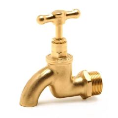 1/2" Heavy Nozzle Water Tap Cock Full Brass Die , Outdoor Bucket Filler Bibcock, Bib Tap Faucet, for Bathroom Wall Mounted Kitchen