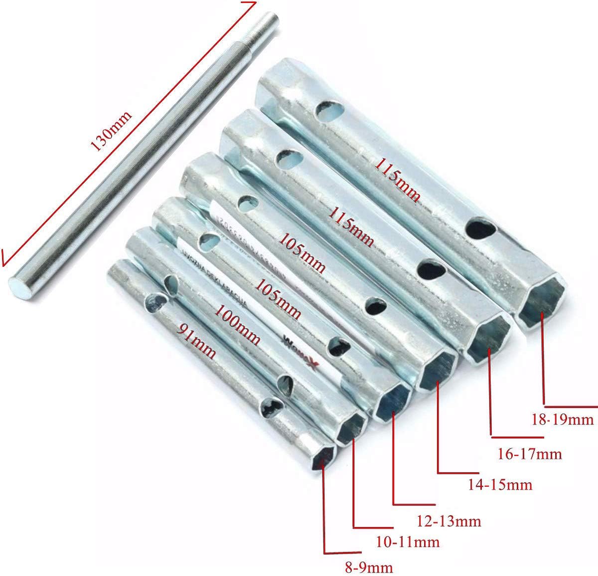 6Pcs Spark Plug Wrench Dual-Ended Plumbers Socket Set for Removal Back Nut Tap Spanner Set