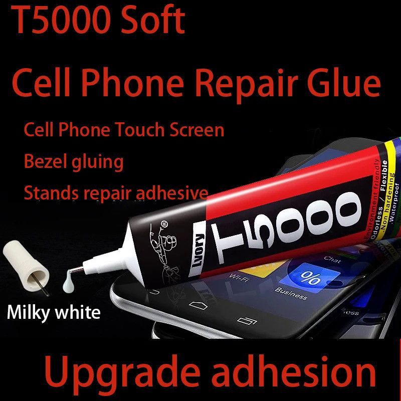 Milky White Super Glue T5000 Repair Cell Phone Display Screen 50ML 110ML Adhesive For Glass Electronic Component Laptop Plastic Rubber