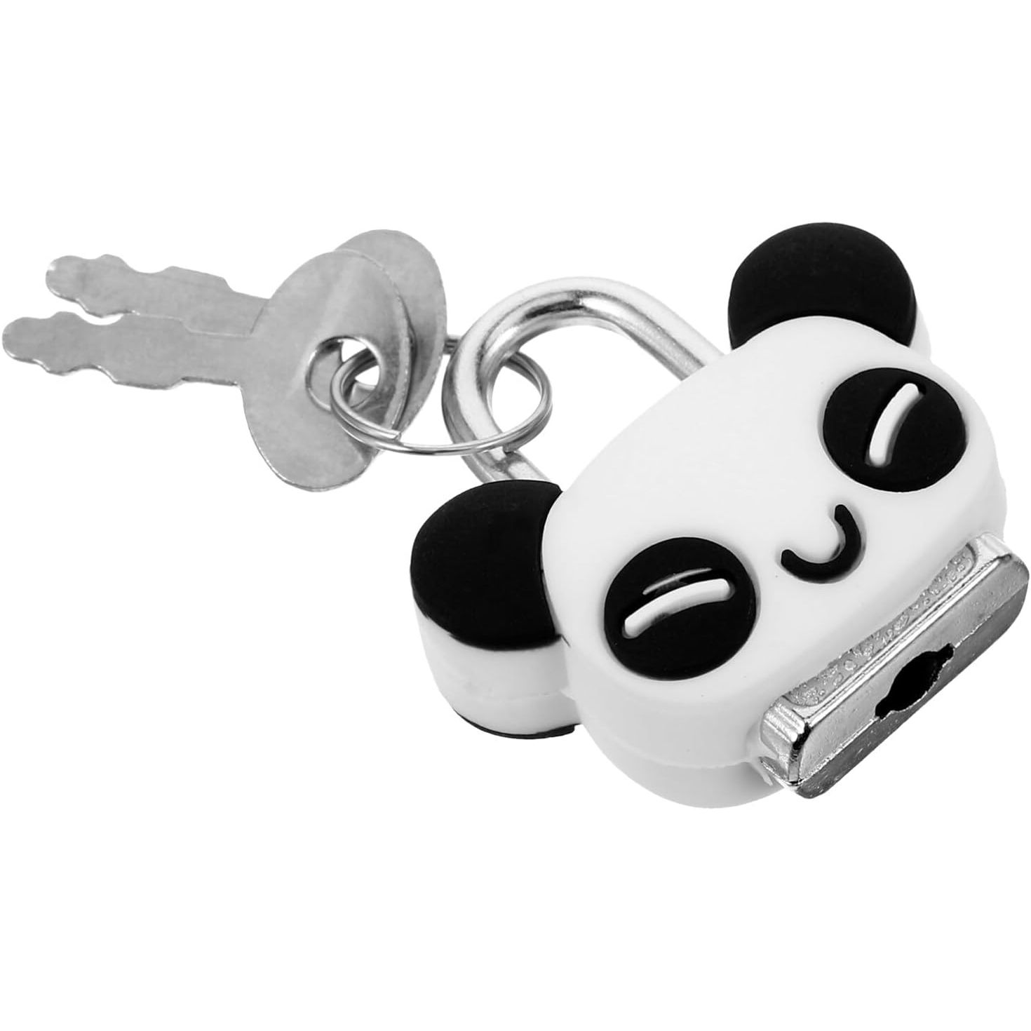 Cute Panda Padlock with Keys, Cartoon Mini Animal Padlock for Jewelry Box Purse Bag Backpacks Cabinet Treasure Chest Suitcases Diary Notebook Kids