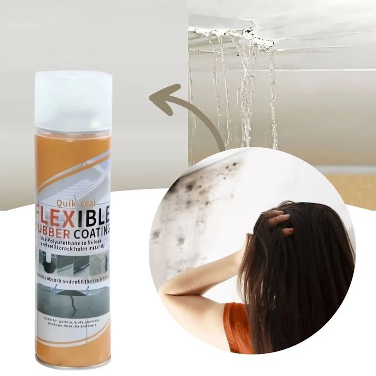 Quik Seal Flexible Rubber Coating (450ml) Effective and Economical Solution For Repairing Cracks and Leaks Waterproof Leak Filler Spray Flexx Repair & Sealant