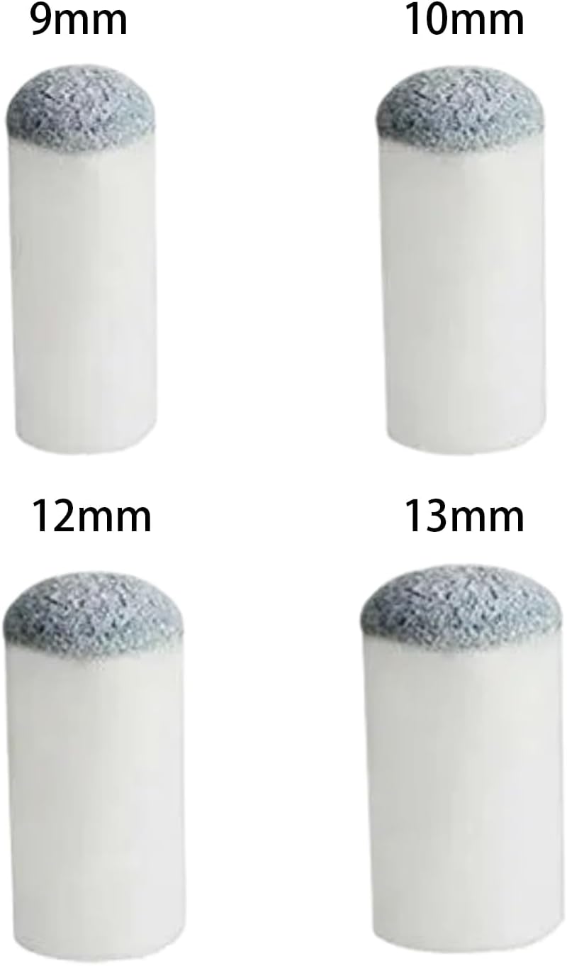 5 or 10pcs Pool Cue Stick Replacement Tips Slip On Table Billiard Stable Snooker Repair Tool, PU Leather for Pool Stick 9mm