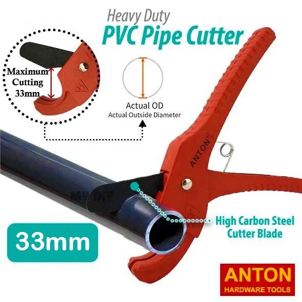Professional Pipe Cutter with Steel Forged Blades Heavy Duty Speed Cut Aluminium Alloy Body for Cutting PEX, PVC, PPR Poly Plastic Hoses and Sanitary Pipes
