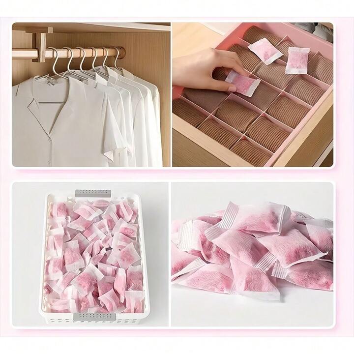 Moistureproof Fragrant Bag for Clothes Bag, Drawers Wardrobe, Closets Flower Scented Sachets For Closet, Moisture-proof, Mildew-proof, Deodorizer, Floral Home Use, Plastic Material