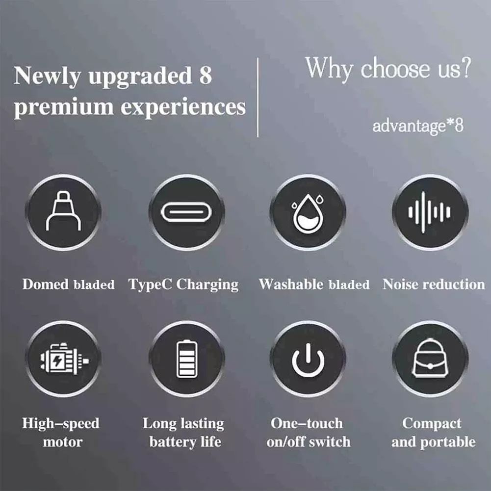 Nose Hair Trimmer USB Charging High Quality Electric Portable Men Mini Shaver Rechargeable