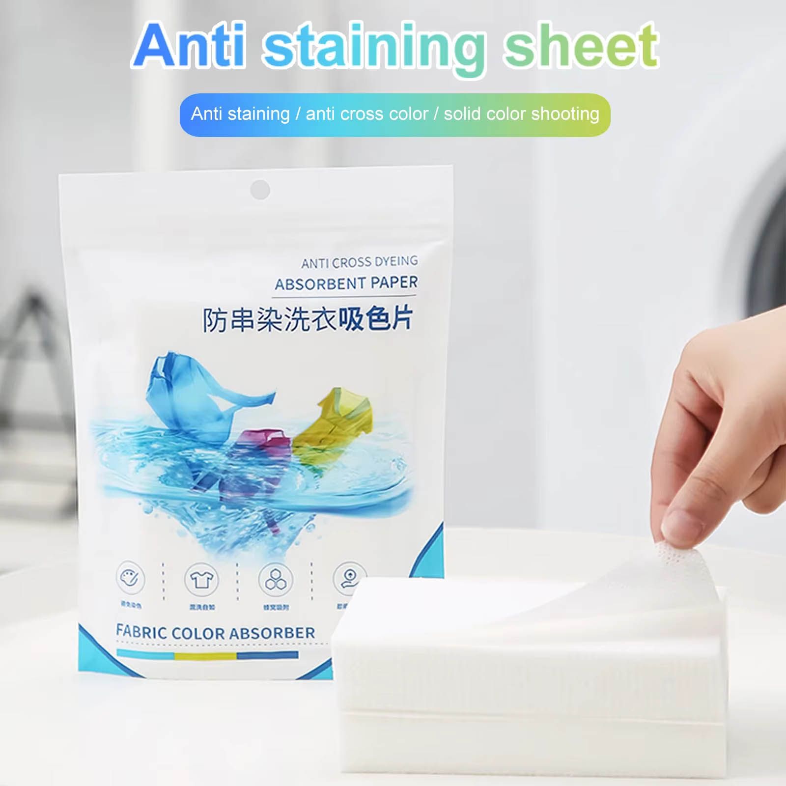 50pcs Anti-Dyeing Fabric Color Absorbing Paper, Cross-Resistant Dyeing Sheets Suces Clothing Color Absorbent Film, Colour & Dirt Catcher Household Washing Machine