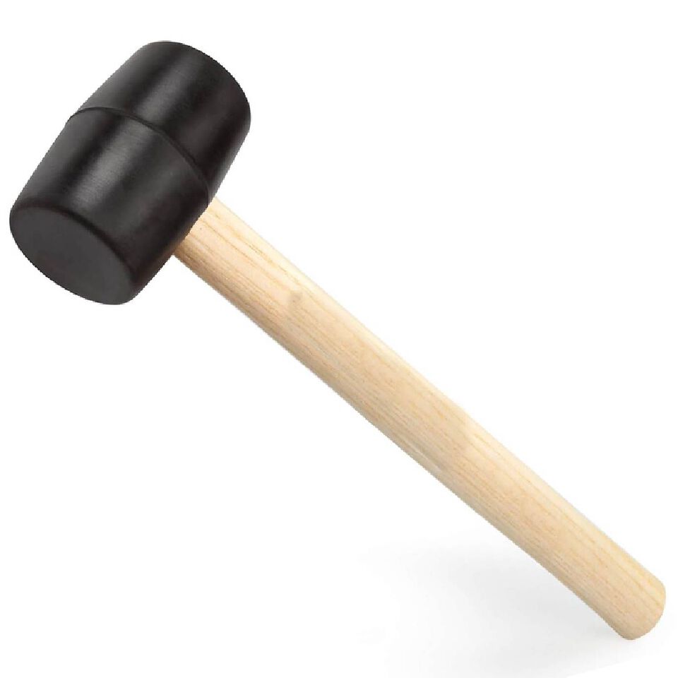 Rubber Mallet Hammer With Wood Handle Anti-slip For Construction Woodworking Automotive Tile Fitting Wooden