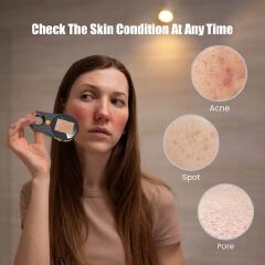 500X Magnification Handheld Digital Microscope with HD IPS Colour Screen, 1080P Video with 8LED Lights + Magnifier Glass Computer Support for Skin Analyzer Electronics Coins Jewelry, Watches, Jewelry