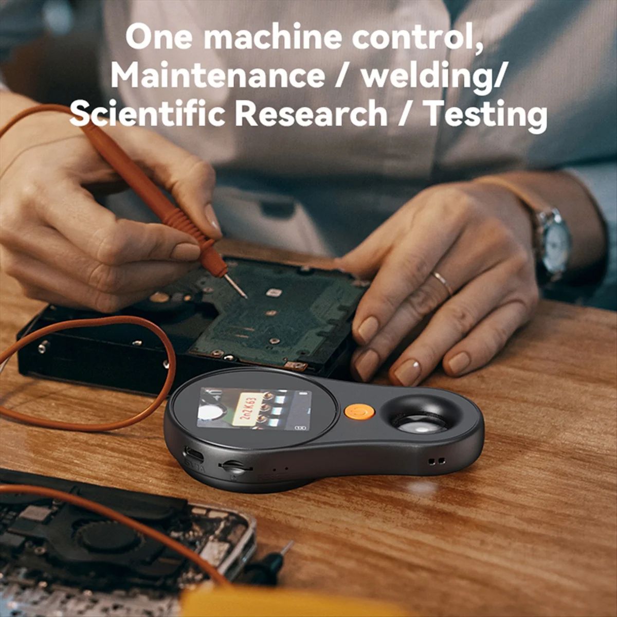 500X Magnification Handheld Digital Microscope with HD IPS Colour Screen, 1080P Video with 8LED Lights + Magnifier Glass Computer Support for Skin Analyzer Electronics Coins Jewelry, Watches, Jewelry