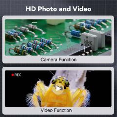 500X Magnification Handheld Digital Microscope with HD IPS Colour Screen, 1080P Video with 8LED Lights + Magnifier Glass Computer Support for Skin Analyzer Electronics Coins Jewelry, Watches, Jewelry