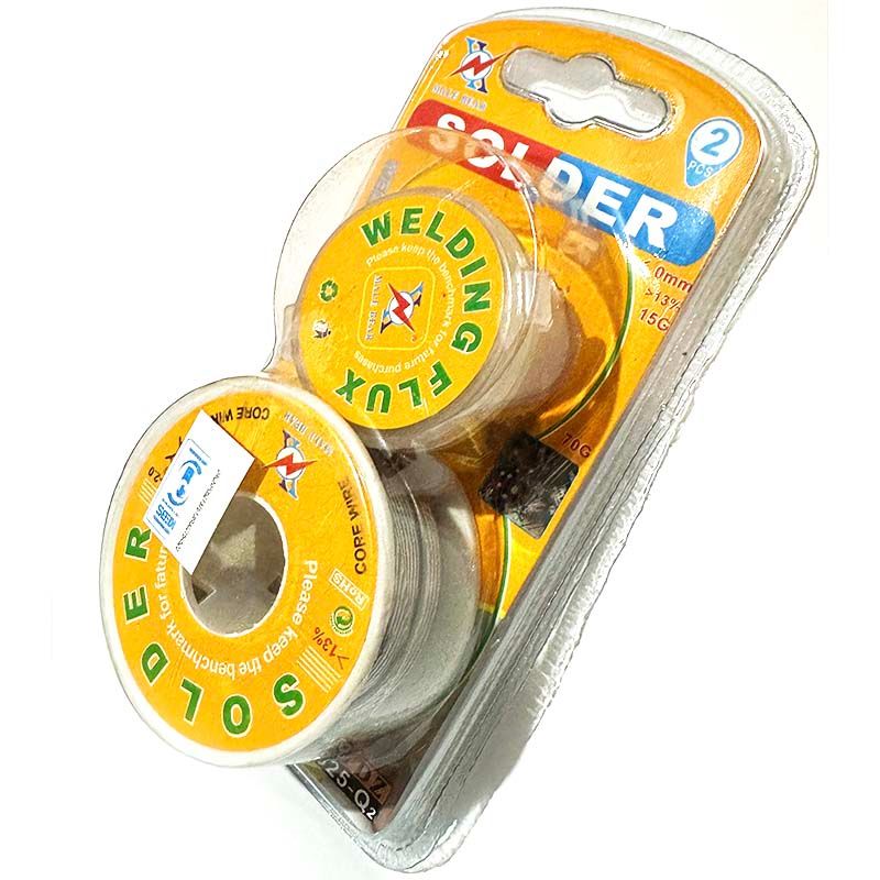 Solder Wire + Rosin Soldering Paste Flux Set - Welding Wire 60/40 Rosin Core Tin with Soldering Flux