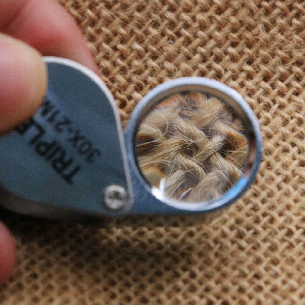 30X Portable Folding Jeweler's Loupe Triplet Jewelry Magnifying Glass Pocket Size Diamond Magnifier Glasses 21mm Loop for Gems, Jewellery, Coins, Map, Stamps, Antiques, Watches Elders Gift, 30X-21MM