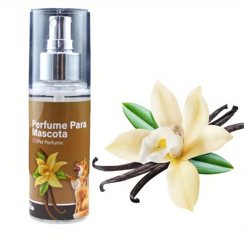 1pc Pet Perfume Premium Cologne 90ml - Natural Plant Ingredient - Deodorizer Spray Gentle On Skin Long-Lasting Scent Para Mascota Dog Cat Fragrance - Vanilla/Strawberry/Rose/Lavender/Pomegranate/Apple