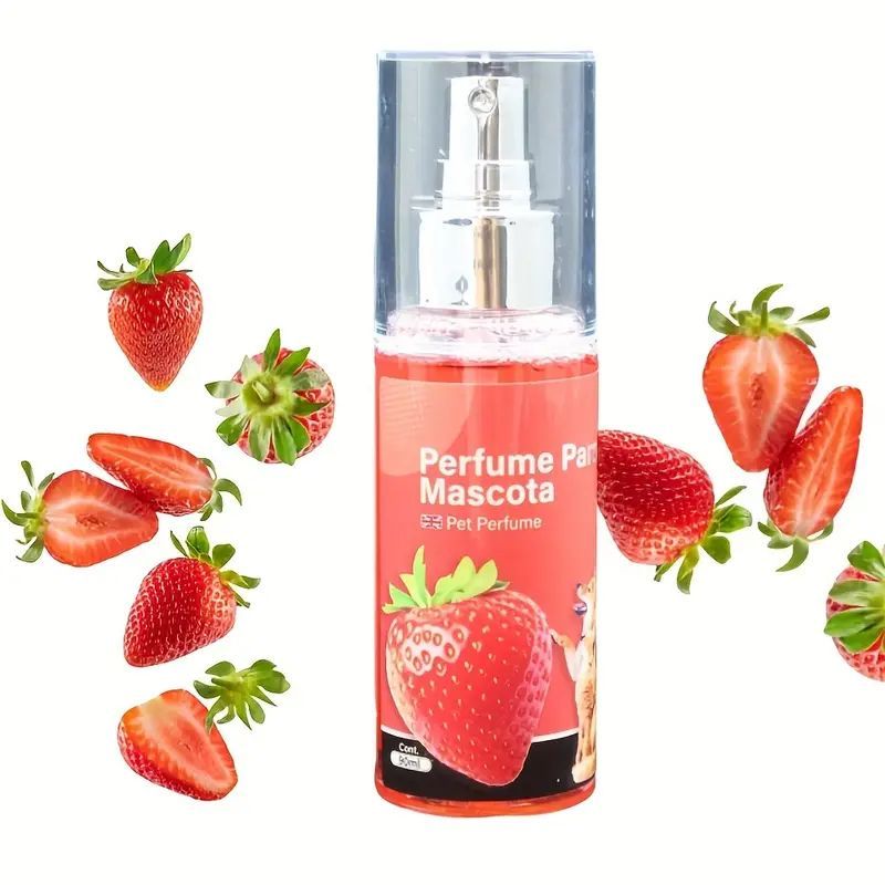 1pc Pet Perfume Premium Cologne 90ml - Natural Plant Ingredient - Deodorizer Spray Gentle On Skin Long-Lasting Scent Para Mascota Dog Cat Fragrance - Vanilla/Strawberry/Rose/Lavender/Pomegranate/Apple