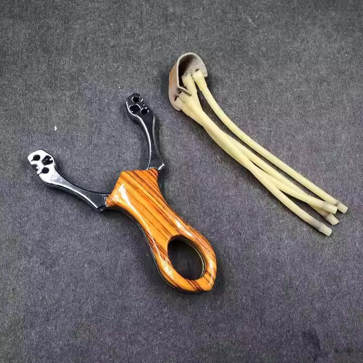Professional Alloy Slingshot with Rubber Bands Catapult Sports Playing Tool for Hunting, Outdoor Hunting, Competition of Poultry, Fishing and Pet Training