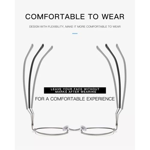 Lightweight Round Frame Sunlight Anti-Blue Light Darkening Glasses Photochromic