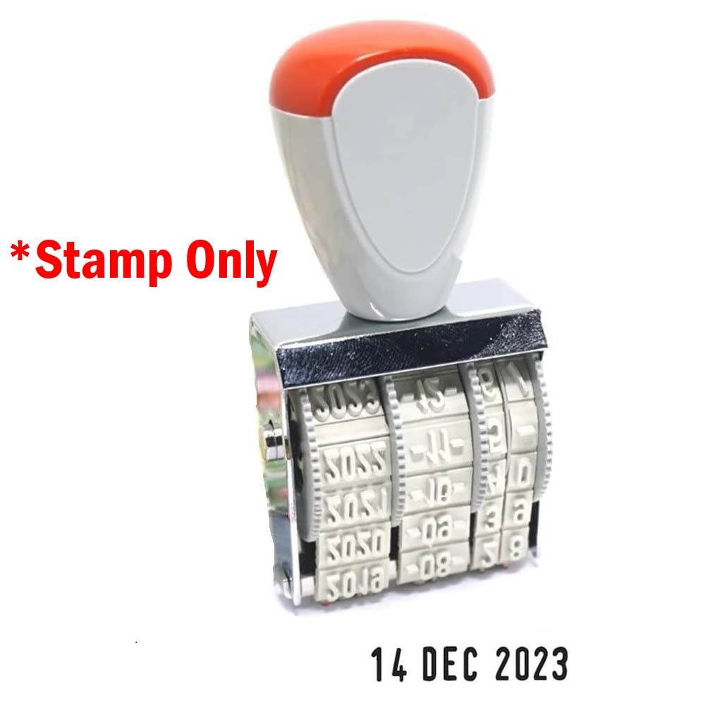 Date Stamp, Day, Month, Year Hand Rubber Expiry Date Stamps Durable Rotating Egg Date Stamper, Adjustable for Custom Use - Perfect for Home, School and Office Use