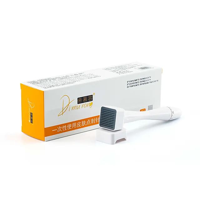 Derma Stamp Microneedle Adjustable 100 Micro Needles Length for Face / Hair /Beard /Scalp Hair Growth Stainless Steel
