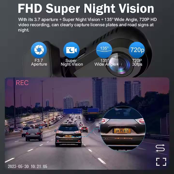 Mini 720P HD USB Car Dash Camera + ADAS Assisted System for Android Black Box With Video Recorder Universal Dashboard Cam for Dvd Dashcam Wide Angle Car Dvr Motion Detection Lane Assist Reverse Vision