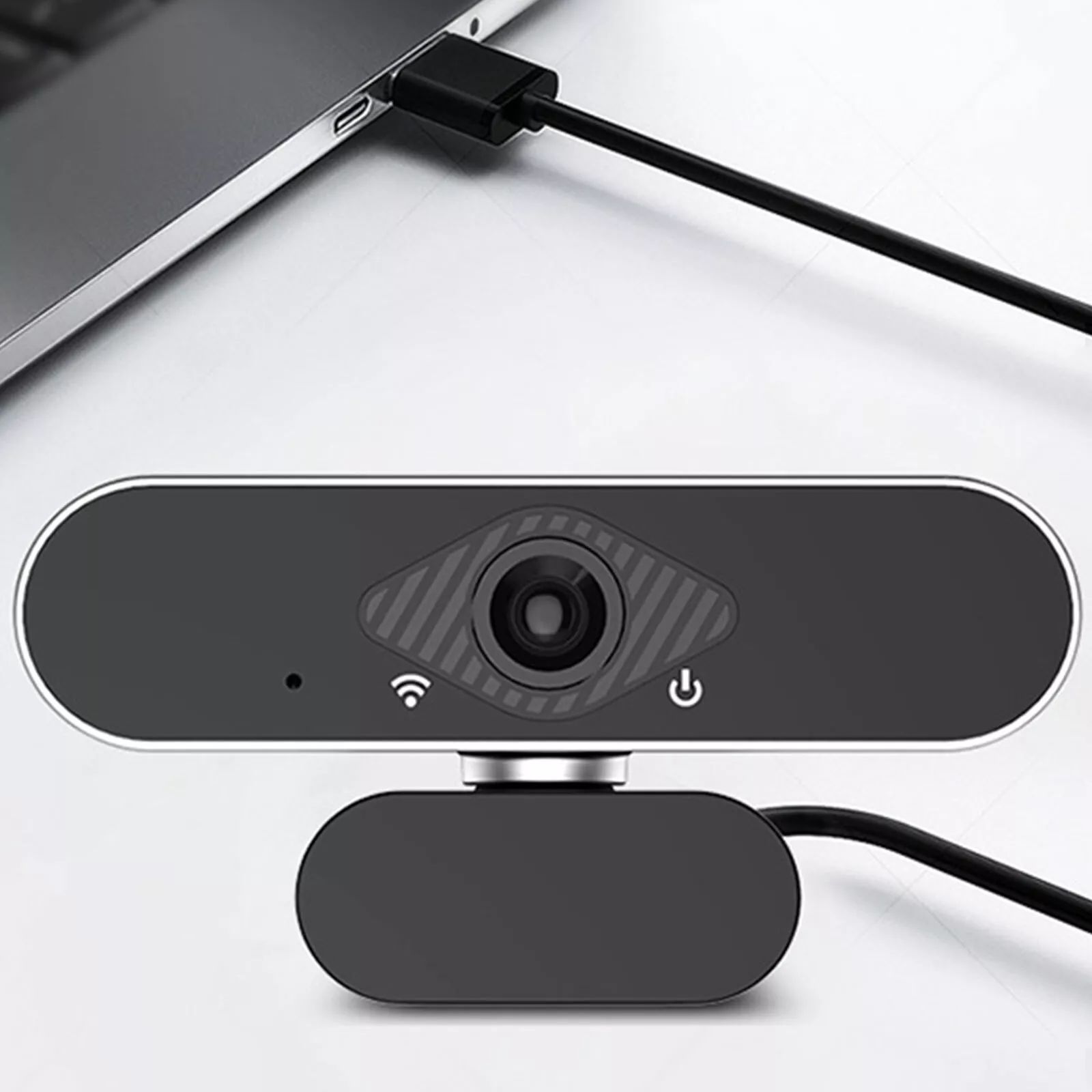 USB Webcam 1080P Full HD Auto Focusing Clip Web Cam Built-in Mic for Laptop Desktop PC + Mini Tripod Stand Microphone Video Call Streaming 1920x1080