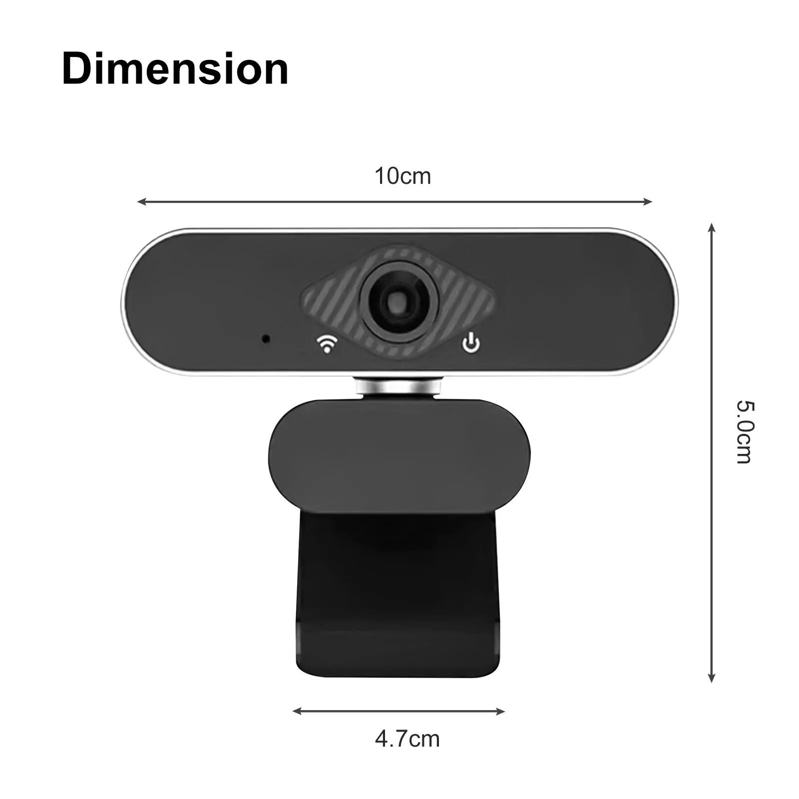 USB Webcam 1080P Full HD Auto Focusing Clip Web Cam Built-in Mic for Laptop Desktop PC + Mini Tripod Stand Microphone Video Call Streaming 1920x1080