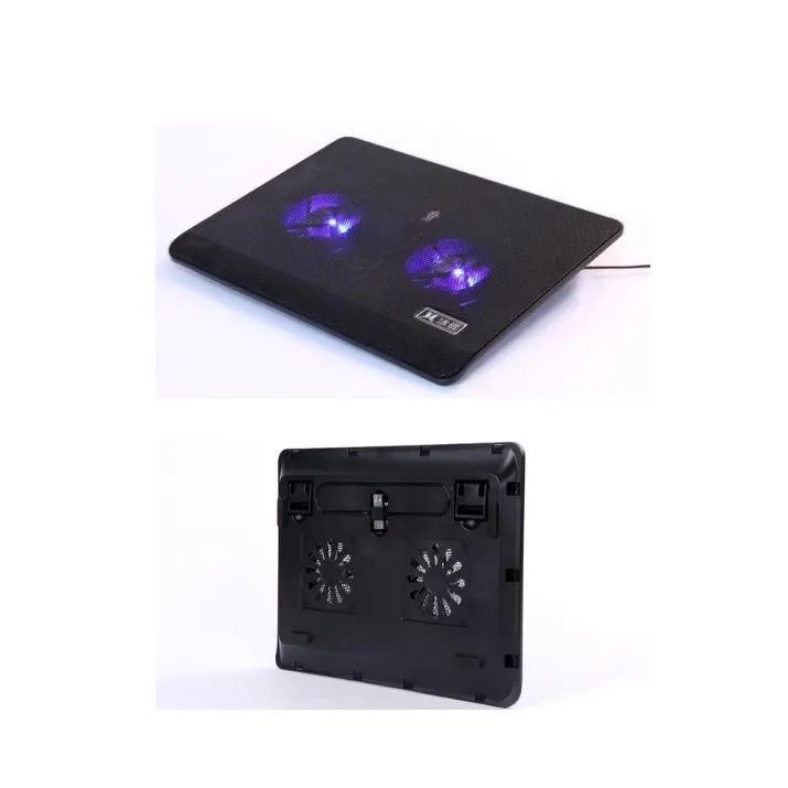 Dual fan Coolerpad USB Desktop Adjustable Height Laptop Cooling Stand Base Fan Pad Folding Notebook Cooler Radiator Dual USB High Wear Resistance Gaming