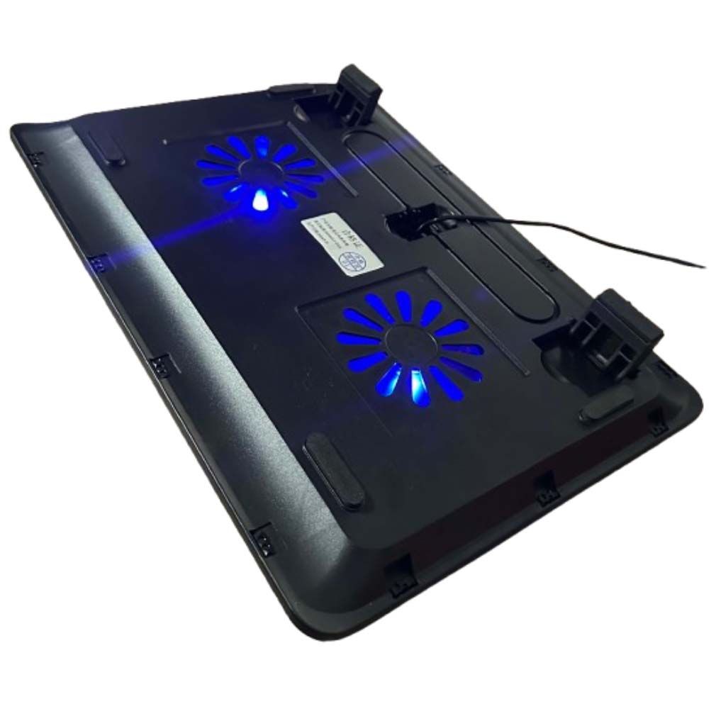Dual fan Coolerpad USB Desktop Adjustable Height Laptop Cooling Stand Base Fan Pad Folding Notebook Cooler Radiator Dual USB High Wear Resistance Gaming
