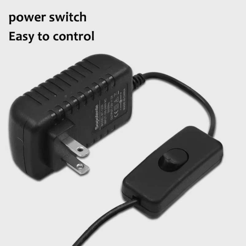 Electric 12V 30W Mini Submersible Water Pump Power Adapter Maximum Lift 10M Micro Easily Carry Discharge Head Domestic Aquarium Fish Tank with Three-Gear Water Inlet Angle Grinder Guard Slotting Dust