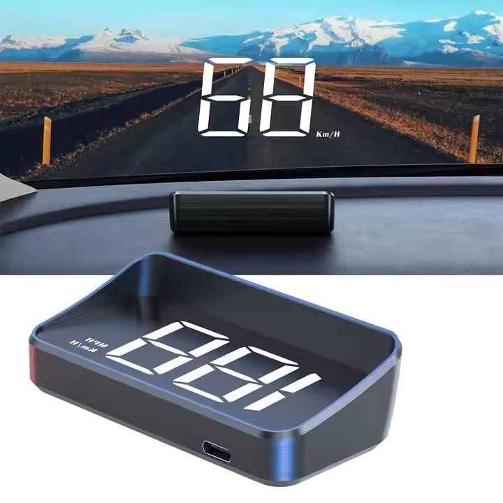 Car HUD Head Up Display Digital (KMH) Speedometer - (For All Cars) M2 Large Font For Truck/Vehicle For BDS Receiver Beidou GPS Speed USB 5V Windshield Projector Headsup