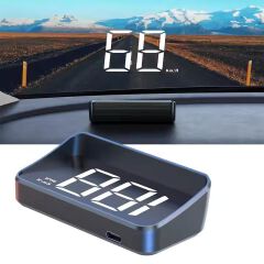 Car HUD Head Up Display Digital (KMH) Speedometer - (For All Cars) M2 Large Font For Truck/Vehicle For BDS Receiver Beidou GPS Speed USB 5V Windshield Projector Headsup