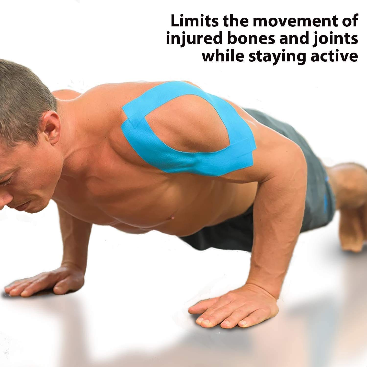 Kinesiology Tape for Physiotherapy Kinesio Tape for Sports Injury Pain Relief Muscle Tape for Shoulder, Wings, Arms, Ankle K Taping Waterproof Athletic Tape for Pain (5cmx5m, Pink)