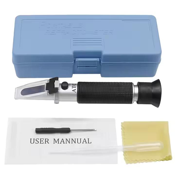 Alcohol Refractometer Liquor Concentration Tester with ATC 0~80% VOL Volume, Optical Handheld Meter for Distilled Beverages Making Homebrew Spirits, Whiskey, Brandy, Vodka, Gin v/v