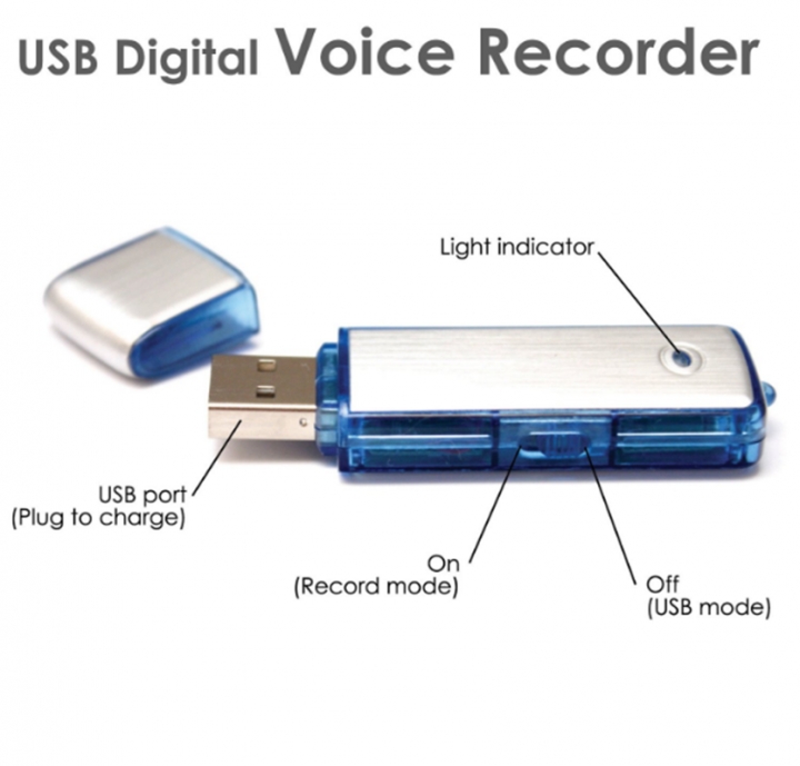 8GB Spy USB Voice Recorder Sound Audio  Mini Digital Disk Pen Drive Dictaphone Nanny Secret Recording Spying Surveillance