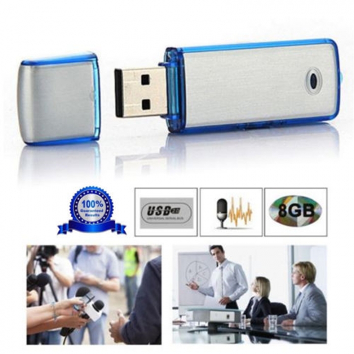 8GB Spy USB Voice Recorder Sound Audio  Mini Digital Disk Pen Drive Dictaphone Nanny Secret Recording Spying Surveillance