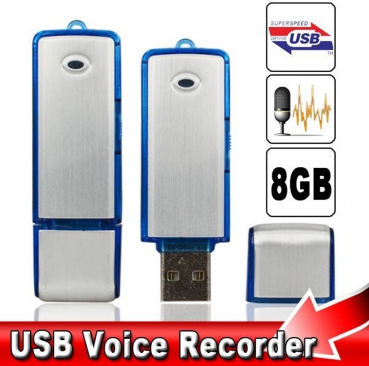 8GB Spy USB Voice Recorder Sound Audio  Mini Digital Disk Pen Drive Dictaphone Nanny Secret Recording Spying Surveillance