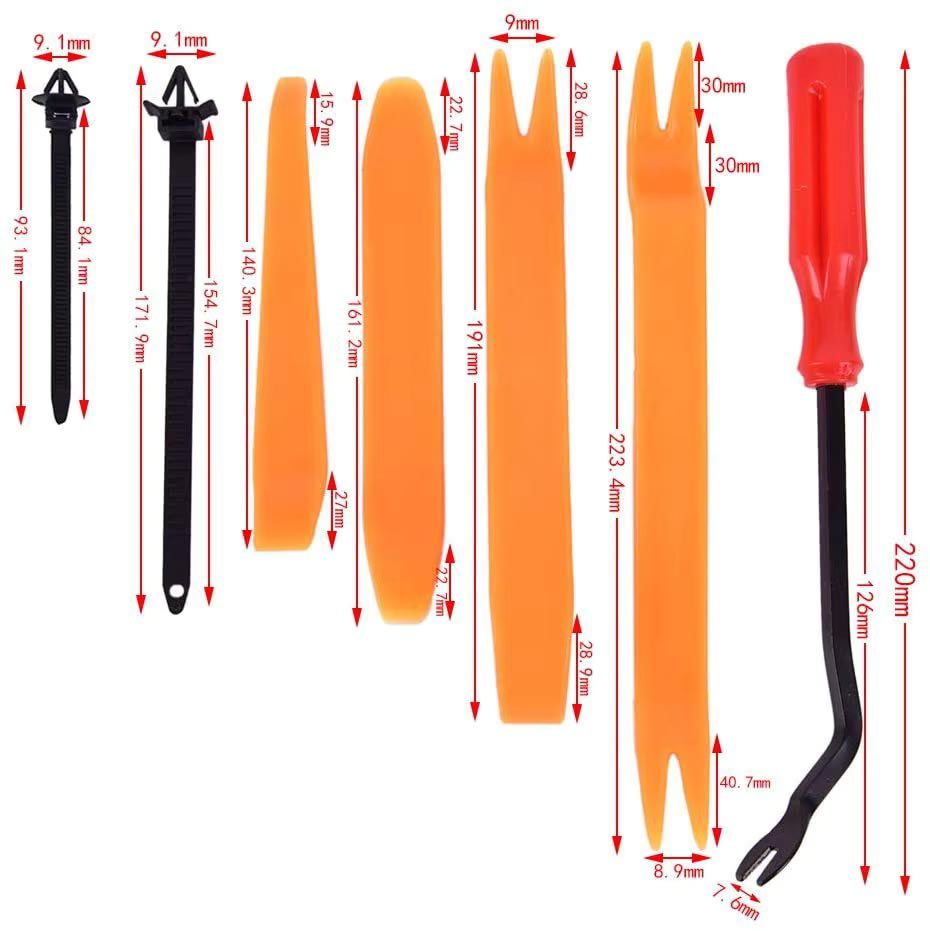 725Pcs Car Push Retainer Clips Auto Fasteners Mixed Assortment 23 Most Popular Sizes Nylon Bumper Fender Rivets with 10 Cable Ties and Remover Dashboard Trim Panel Shield Engine Cover for Toyota Subar