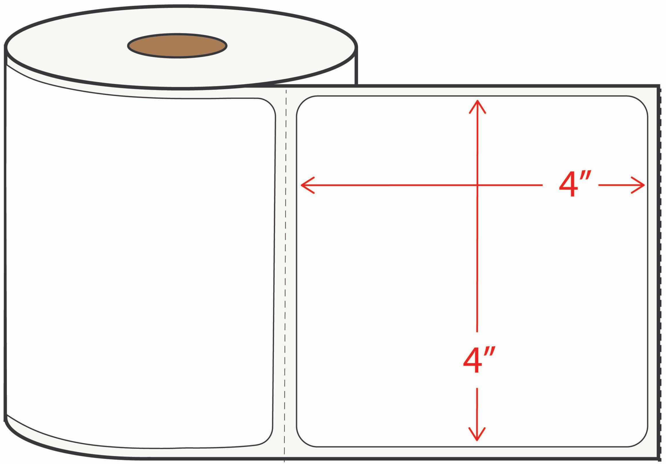 20 Rolls (10,000Labels) Wholesale Direct Thermal Paper Labels  (4 x 4 inch) Permanent Adhesive Shipping Stickers 1 inch Core (500 Labels Per Roll) 100 x 100mm