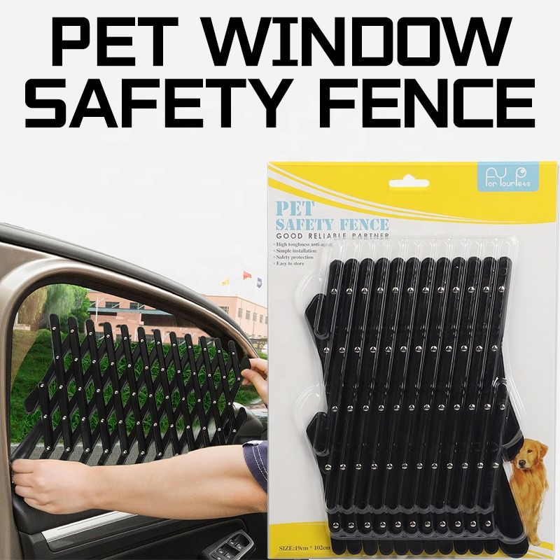 Portable Pet Fence Window Guard Retractable Dog Safety Barrier for Cars Dog Travel Vent Puppy Security Ventilation Grill Mesh Vent Guard Telescopic Accessories Supplies Secure and Adjustable