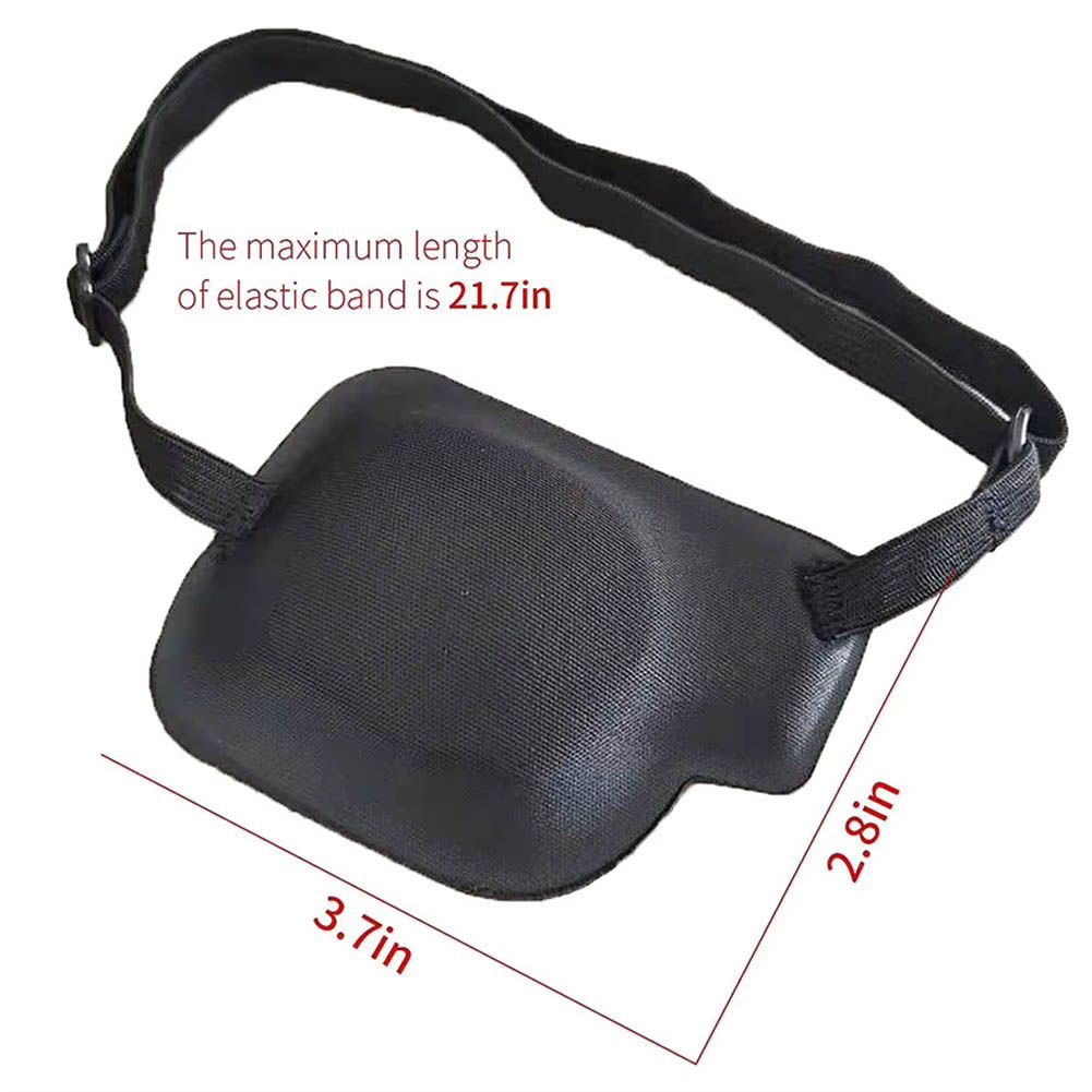Single Eye Patch, Amblyopia Adjustable Lazy Eye Cover Patches for Left or Right Eyes, Black Can be Worn After Medical Surgery