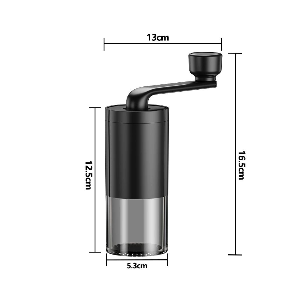 Coffee Grinder Manual Hand Beans Grinding Plastic Cranked Ceramic Machine Moka Pot Household Small Utensil Adjustable Portable for Home Office Travel Espresso