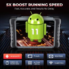 Autel MaxiCOM MK808S Scanner, 2025 Bidirectional Scan Tool Same as MK808BT Pro MX808S, 28+ Resets,Active Test,AutoAuth, All System Diagnostic, Injector Coding, Android 11, Update Of MK808 MX808 MK808Z