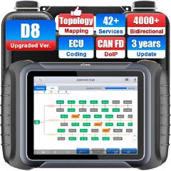XTOOL D8S OBD2 Scanner: 2025 Upgrade of D8, Bidirectional Scan Tool with 3-Year Update, Topology Mapping, FCA AutoAuth, ECU Coding, 42+ Resets, All Systems Car Scanner Diagnostic Tool, CANFD/DoIP