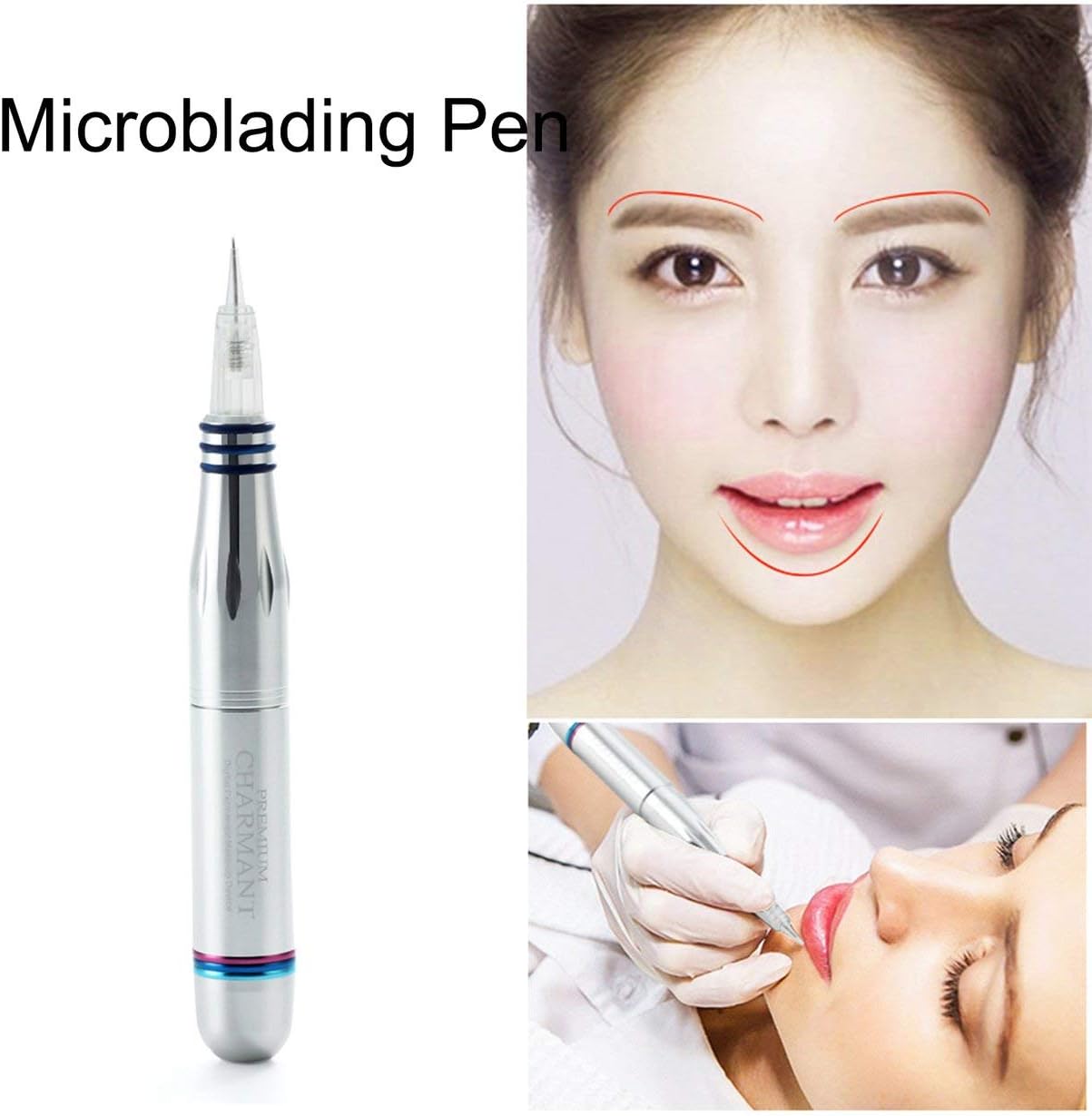 Korean Professional Embroidery Eyebrow Lip Charmant Tattoo Machine Pen For MTS Semi-permanent Makeup Microblading Liner Shader